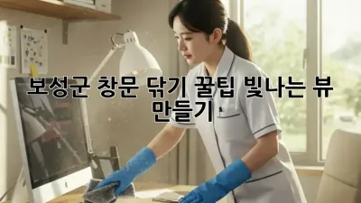 보성군🏠 창문 닦기 꿀팁✨ 빛나는 뷰 만들기!